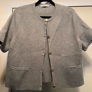 Abercrombie & Fitch Gray Short Sleeve Cardigan